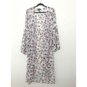 NWOT Forever 21 Maxi Floral Kimono